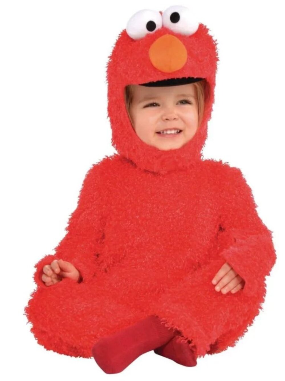 Sesame Street Kids Elmo Hooded Onesie Halloween Costume Dress Up Size 12-18mon